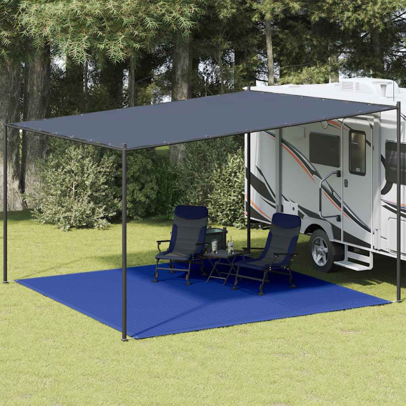 Zeltteppich 400x400 cm Blau HDPE