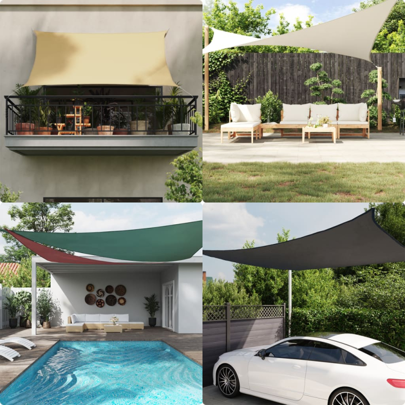 Sonnensegel Oxford-Gewebe Dreieckig 5x5x6 m Terrakotta-Rot