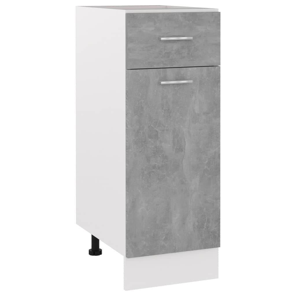 Schubunterschrank Lyon Betongrau 30x46x81,5 cm Holzwerkstoff
