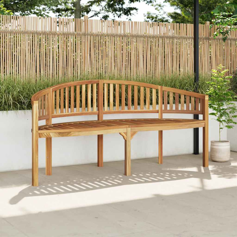 Bananenbank 180 cm Massivholz Teak