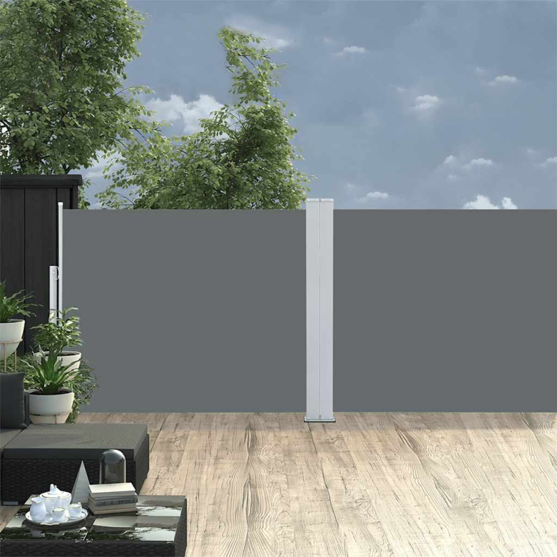 Ausziehbare Seitenmarkise 140x1200 cm Anthrazit