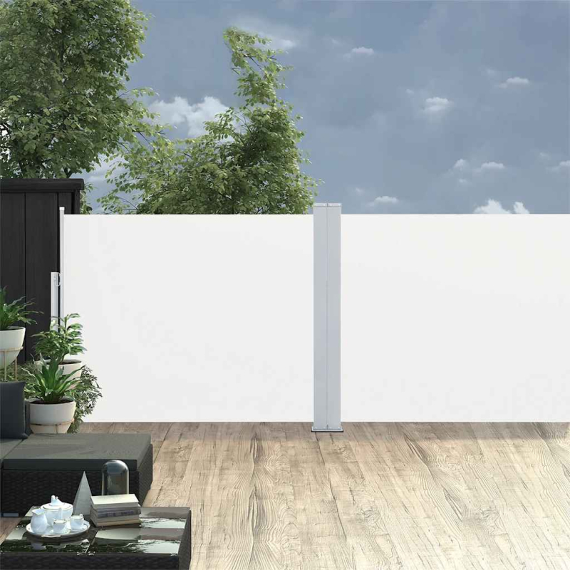 Ausziehbare Seitenmarkise 170x1200 cm Creme