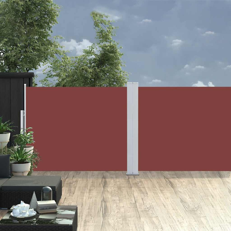 Ausziehbare Seitenmarkise 170x1200 cm Braun