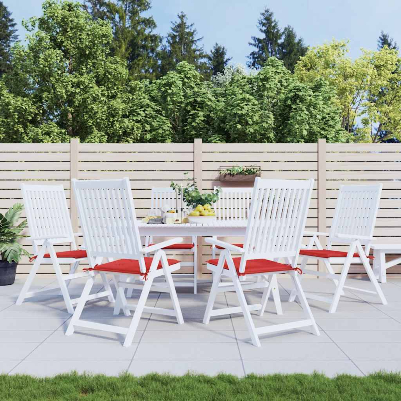 Gartenstuhl-Kissen 6 Stk. Rot 40x40x4 cm Oxford-Gewebe