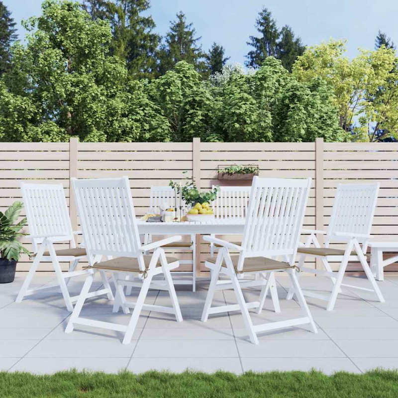 Gartenstuhl-Kissen 6 Stk. Taupe 40x40x4 cm Oxford-Gewebe