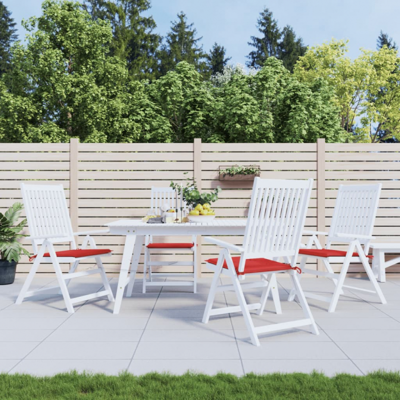 Gartenstuhl-Kissen 4 Stk. Rot 50x50x4 cm Oxford-Gewebe