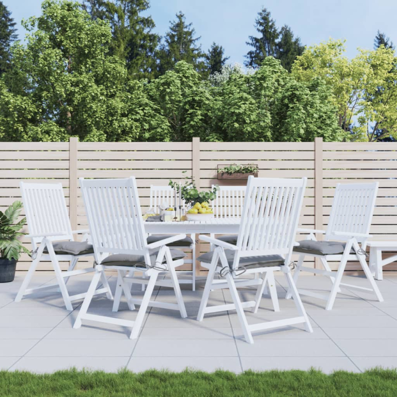 Stuhlkissen 6 Stk. Grau 40x40x7 cm Oxford-Gewebe
