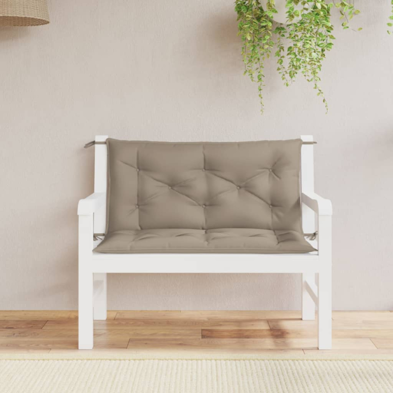 Gartenbank-Auflage Taupe 100x(50+50)x7 cm Oxford-Gewebe