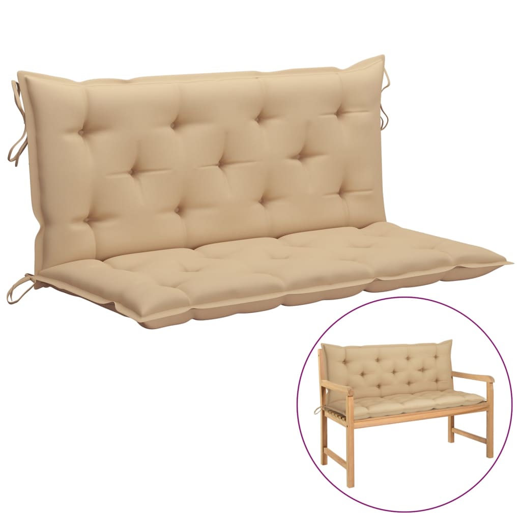 Auflage für Hollywoodschaukel Beige 120 cm Stoff