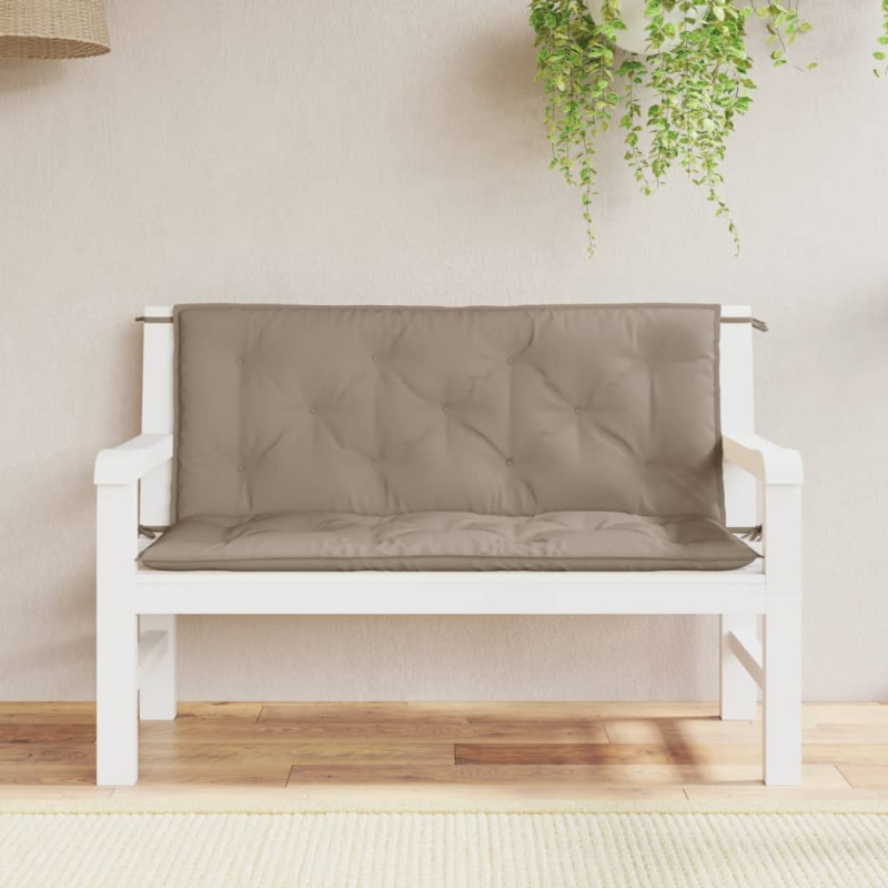 Gartenbank-Auflage Taupe 120x(50+50)x7 cm Oxford-Gewebe