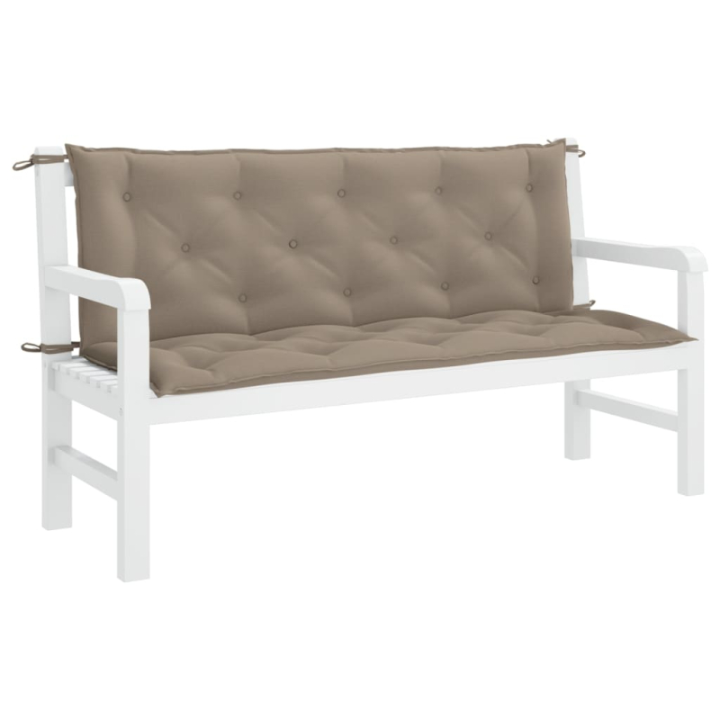 Gartenbank-Auflage Taupe 150x(50+50)x7 cm Oxford-Gewebe