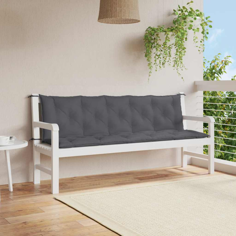 Gartenbank-Auflage Anthrazit 180x(50+50)x7 cm Oxford-Gewebe
