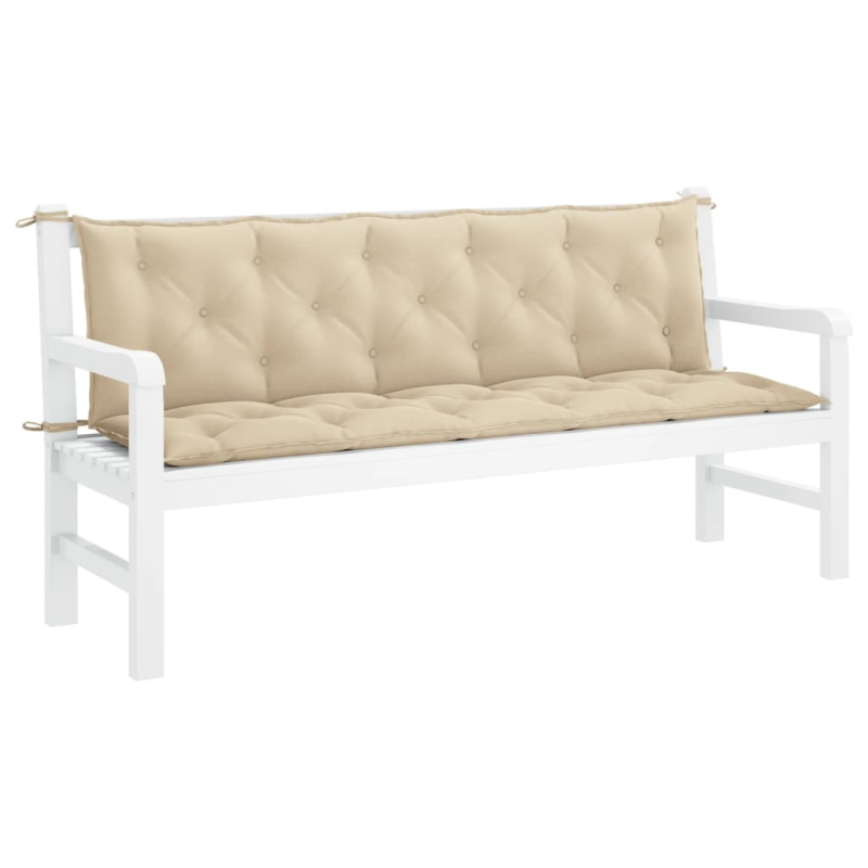 Gartenbank-Auflage Beige 180x(50+50)x7 cm Oxford-Gewebe