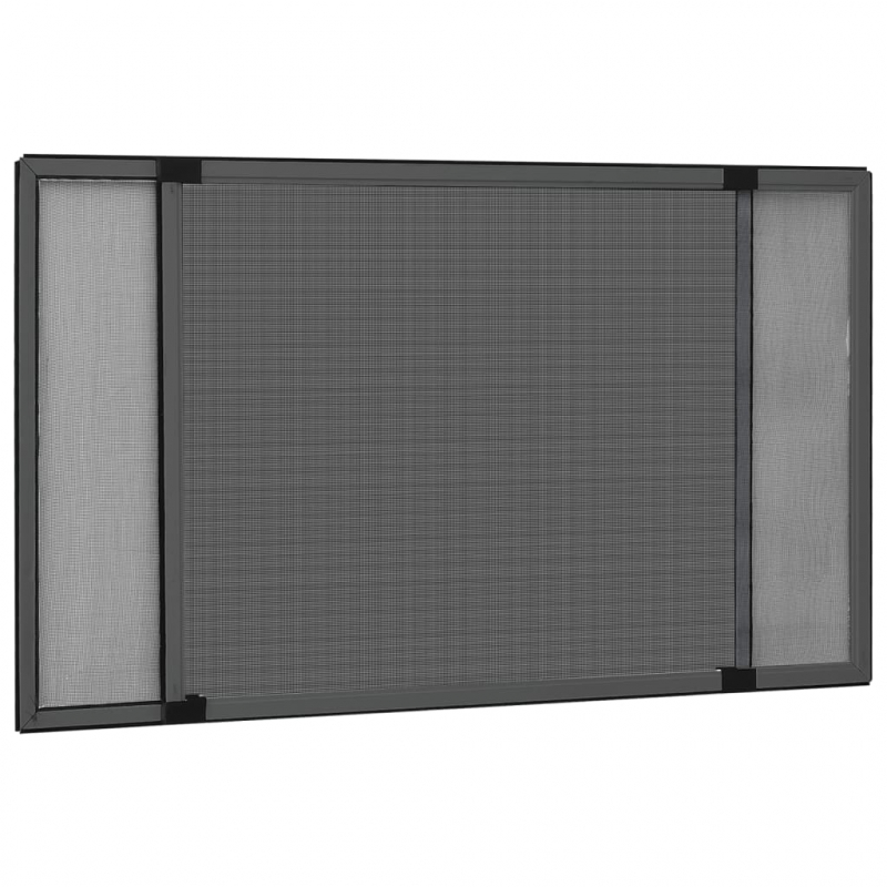 Teleskop-Fliegengitter für Fenster Anthrazit (100-193)x75 cm