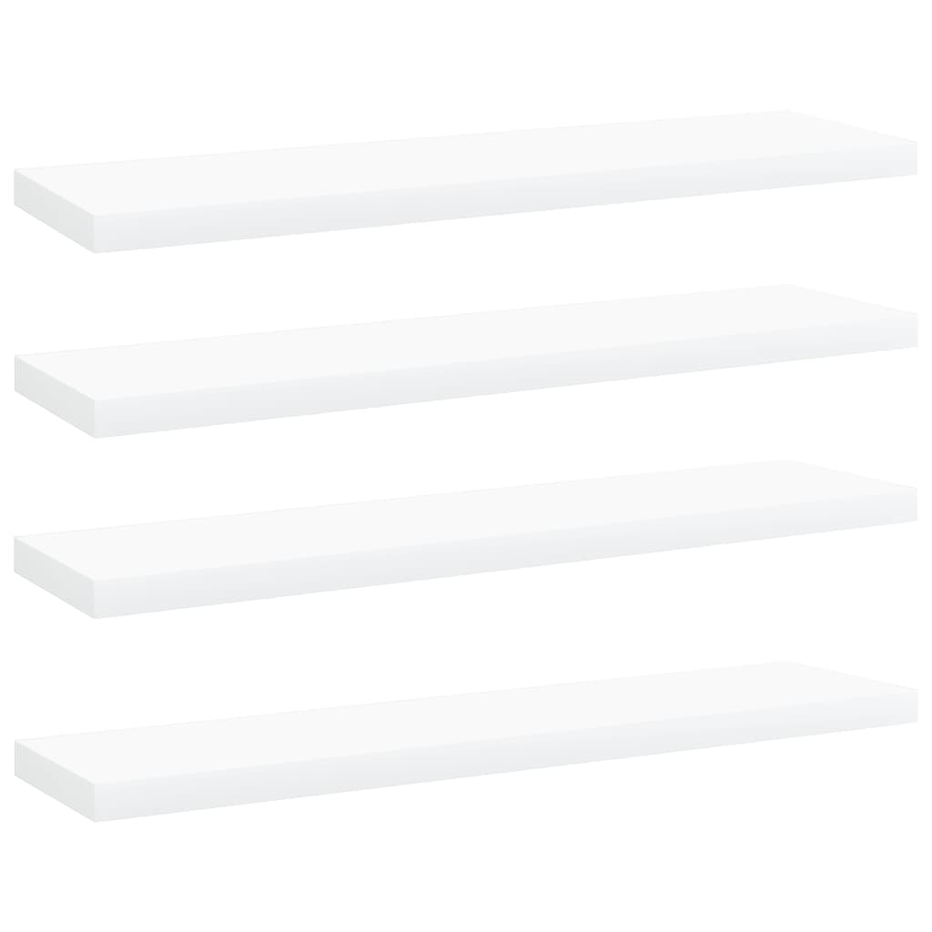Bücherregal-Bretter 4 Stk. Weiß 40x10x1,5 cm Holzwerkstoff