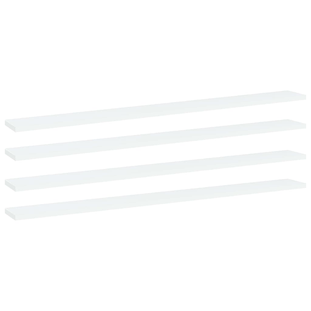 Bücherregal-Bretter 4 Stk. Weiß 100x10x1,5 cm Holzwerkstoff