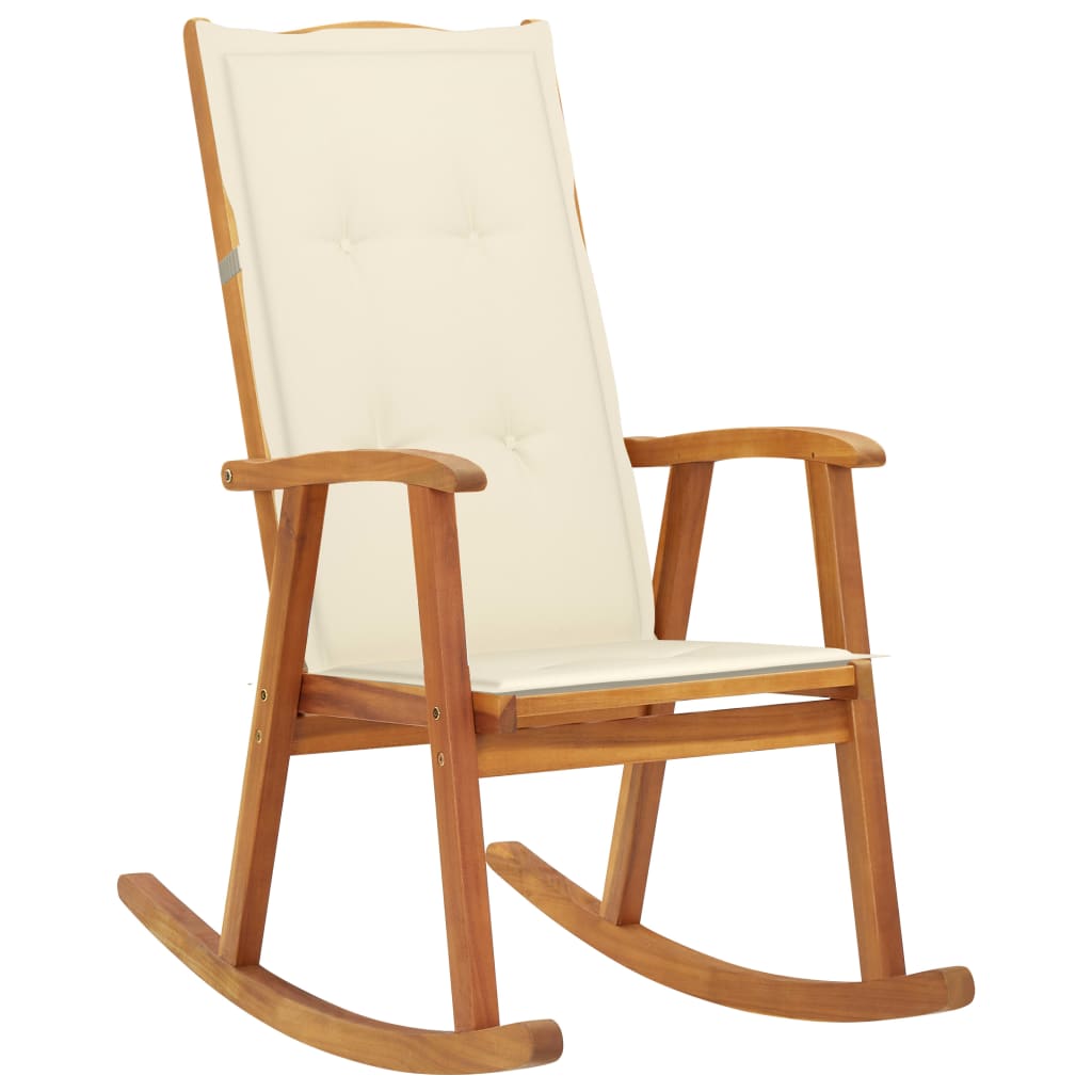 3064181 Rocking Chair with Cushions Solid Acacia Wood (311844+43181)