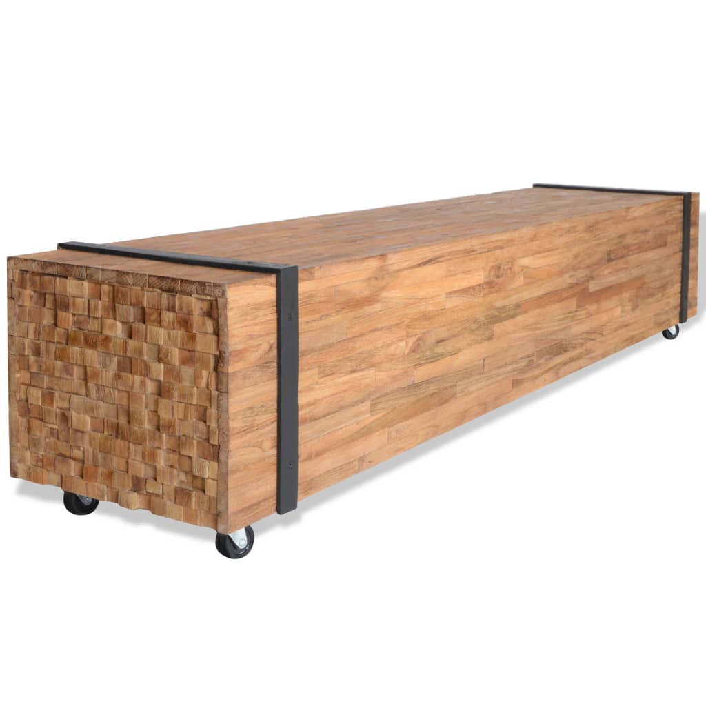 TV-Schrank 110x30x32,5 cm Massivholz Teak
