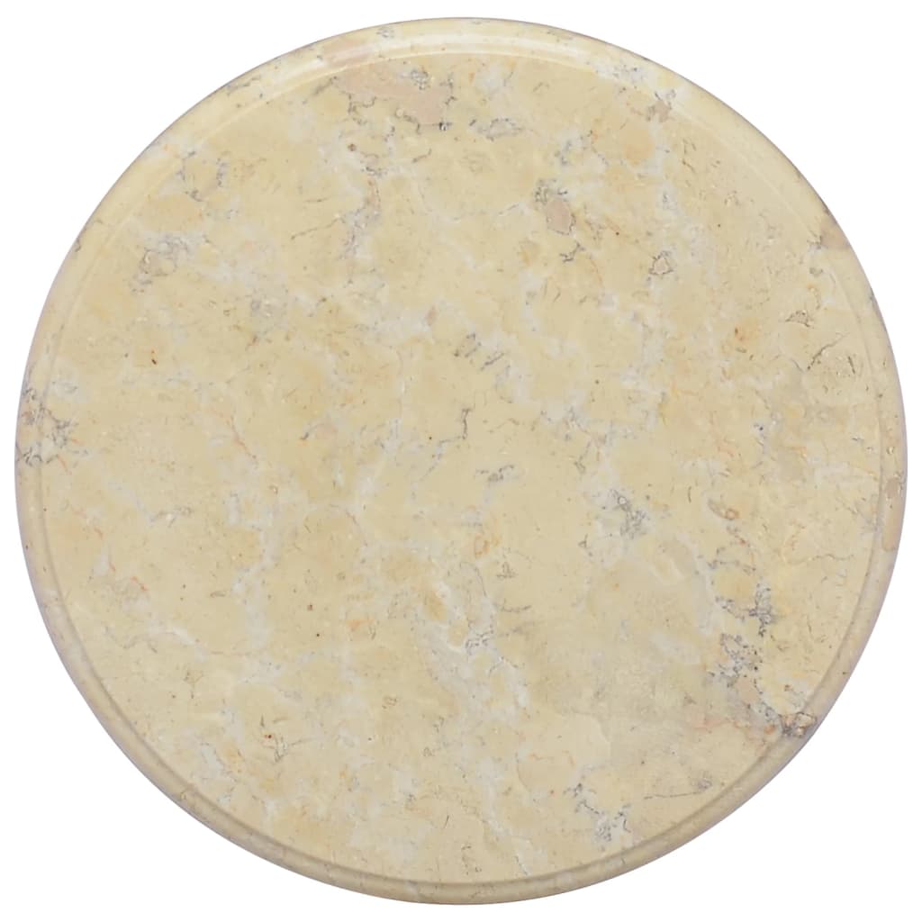 Tischplatte Creme Ø40x2,5 cm Marmor