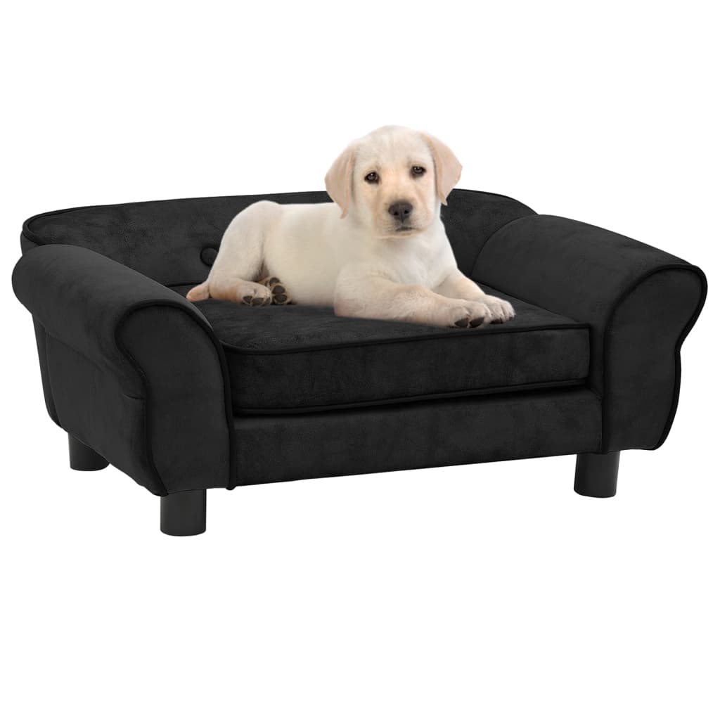 Hundesofa Schwarz 72x45x30 cm Plüsch