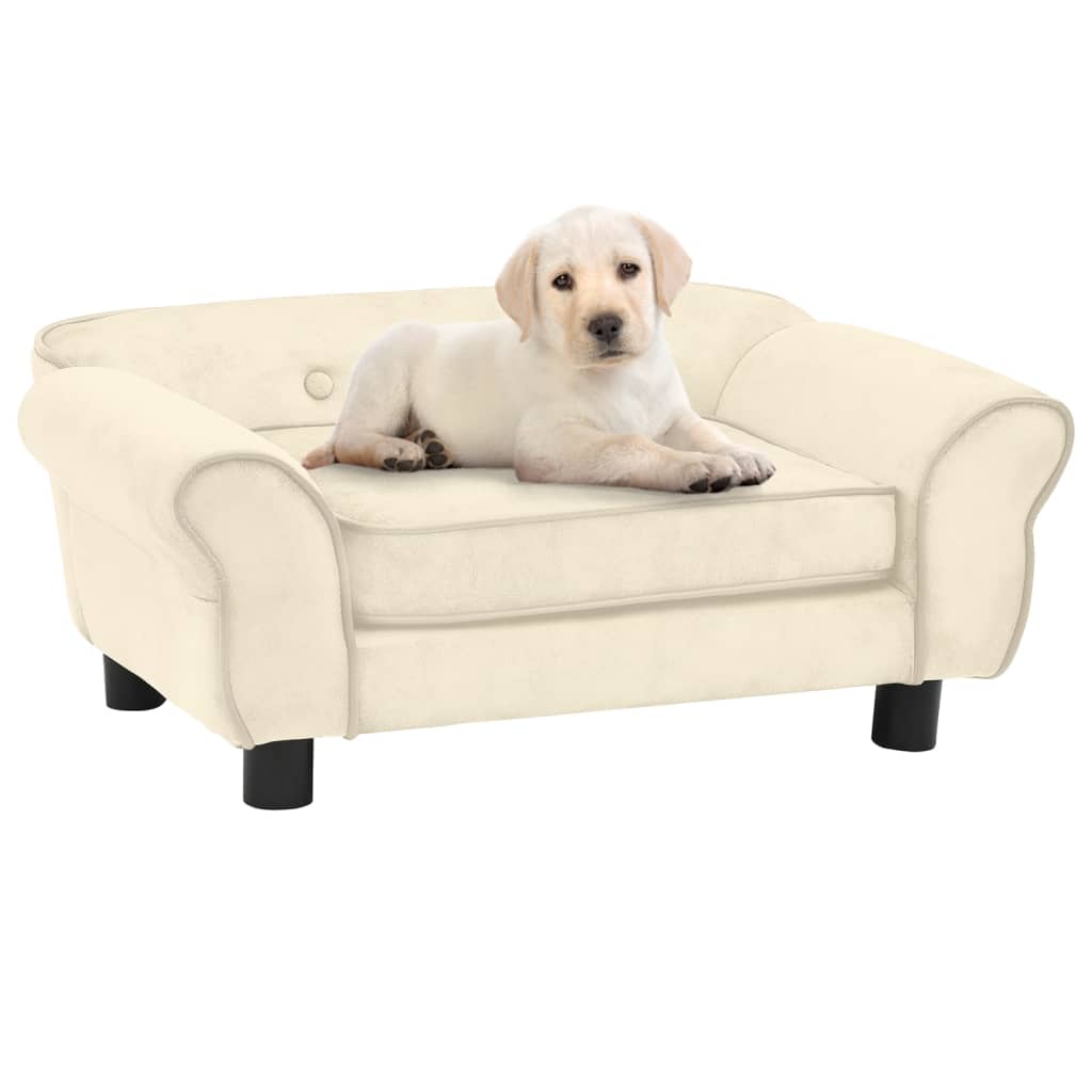 Hundesofa Creme 72x45x30 cm Plüsch