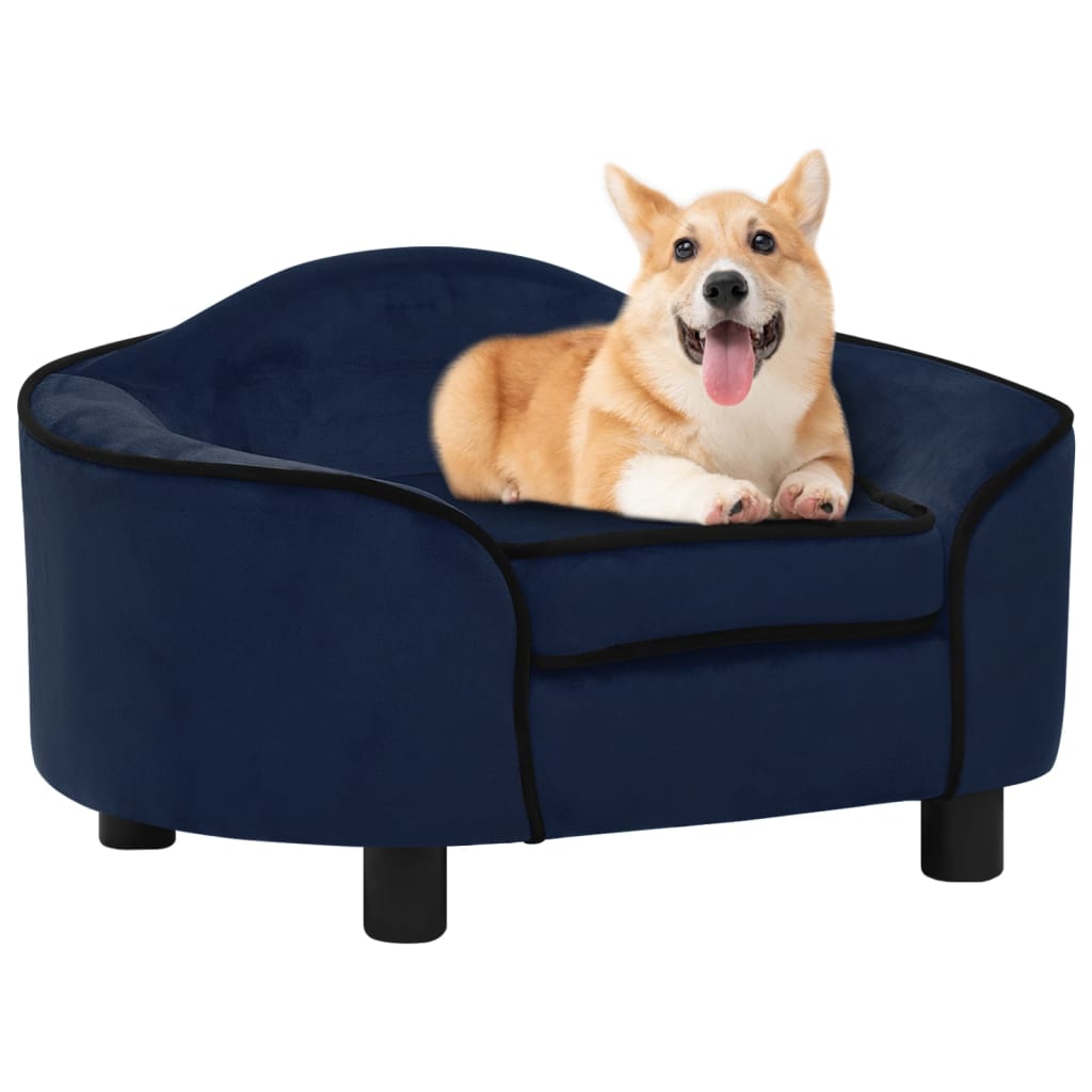 Hundesofa Blau 67x47x36 cm Plüsch