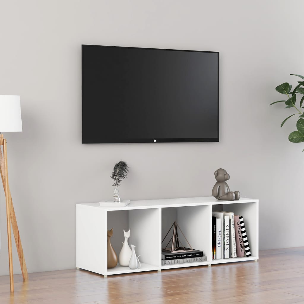 TV-Schrank Weiß 107x35x37 cm Holzwerkstoff