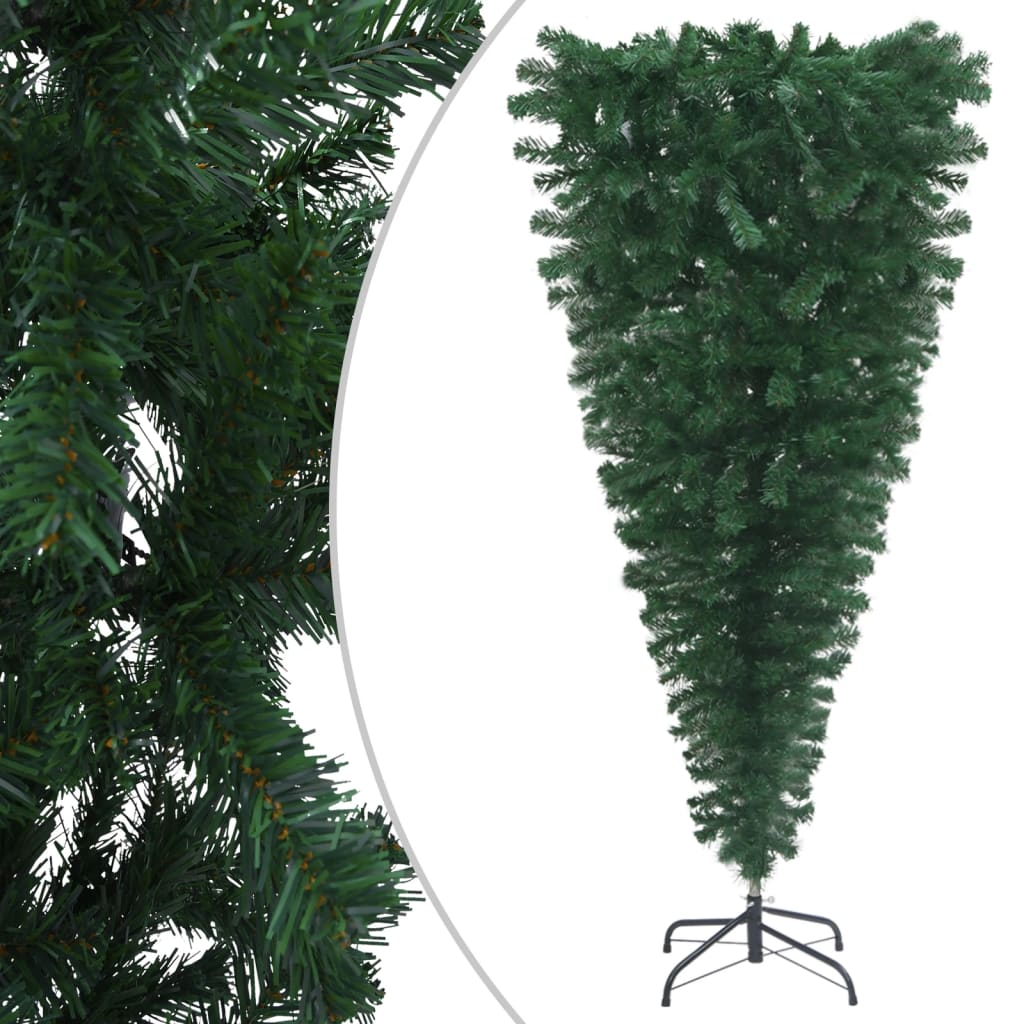 Künstlicher Weihnachtsbaum mit Ständer Umgekehrt Grün 150 cm