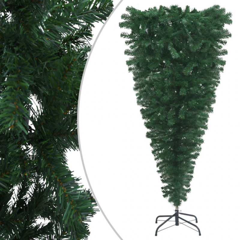 Künstlicher Weihnachtsbaum mit Ständer Umgekehrt Grün 240 cm