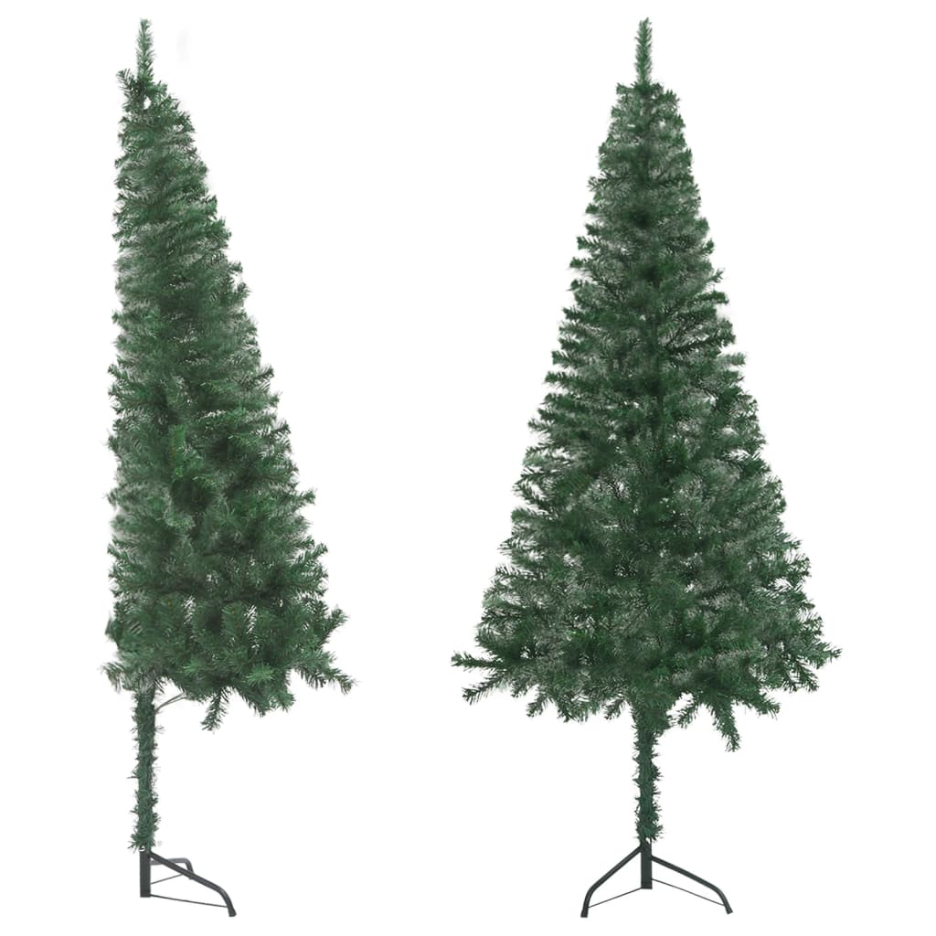 Künstlicher Eck-Weihnachtsbaum Grün 210 cm PVC