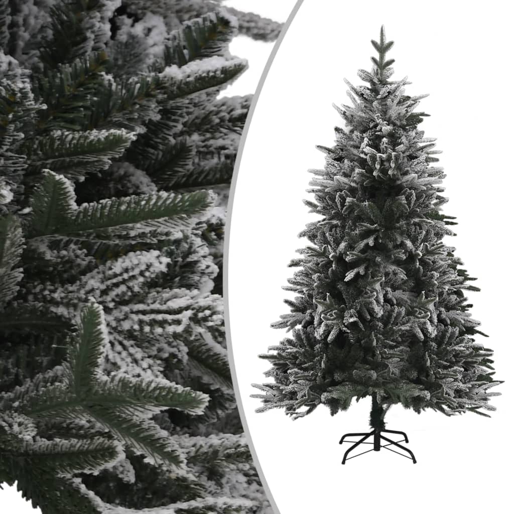 Künstlicher Weihnachtsbaum Beschneit Grün 210 cm PVC PE
