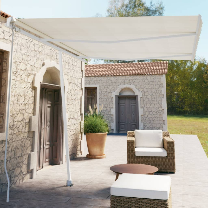 Standmarkise Manuell Einziehbar 350x250 cm Creme