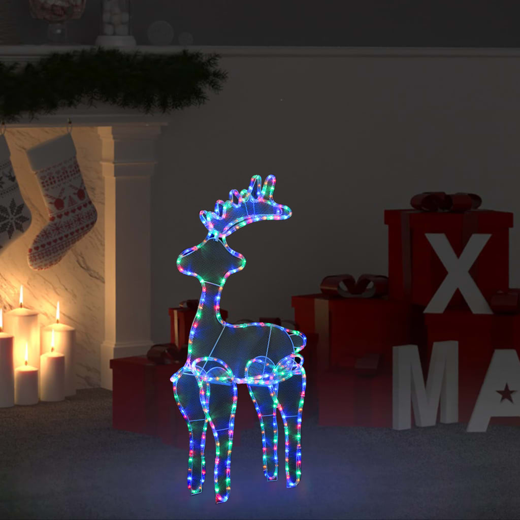 Rentier Weihnachtsdekoration mit Mesh 306 LEDs 60x24x89 cm