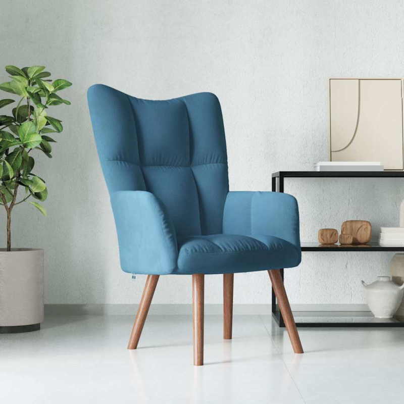 Relaxsessel Blau Samt