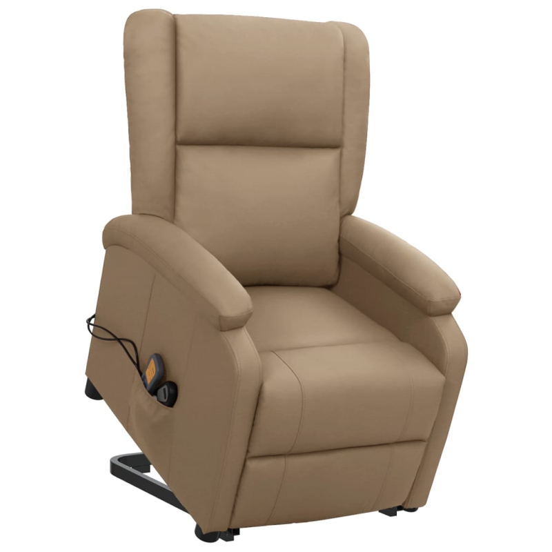 Massagesessel mit Aufstehhilfe Cappuccino-Braun Kunstleder