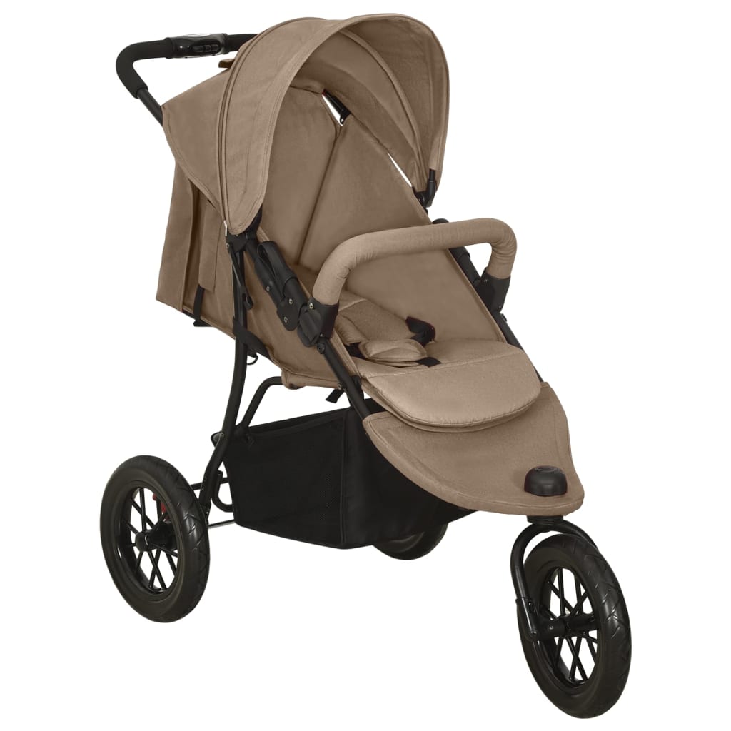 Kinderwagen Taupe Stahl