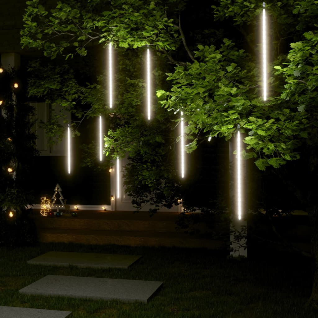 8 Stk. Meteorlichter 50 cm 288 LEDs Innen- Außenbereich Kaltweiß