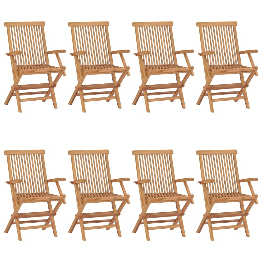 Gartenstühle 8 Stk. Massivholz Teak