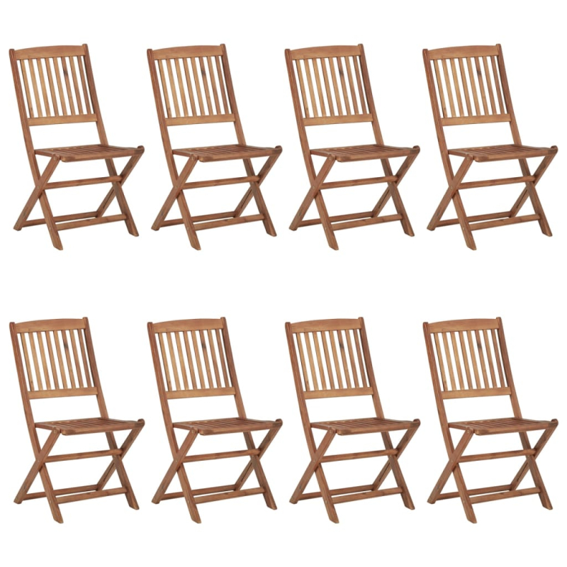 Klappbare Gartenstühle 8 Stk. Massivholz Akazie