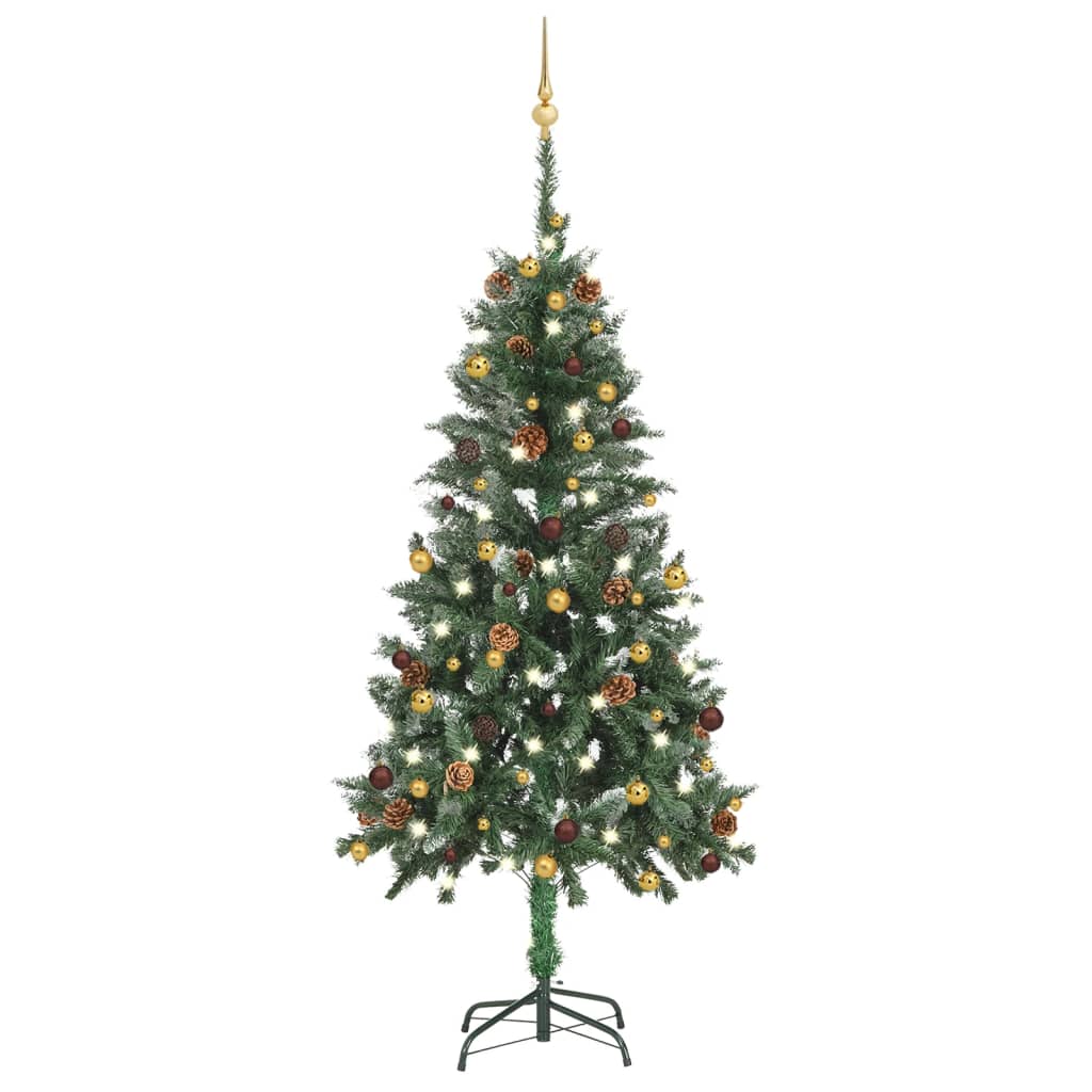 Künstlicher Weihnachtsbaum mit Beleuchtung & Kugeln 150 cm