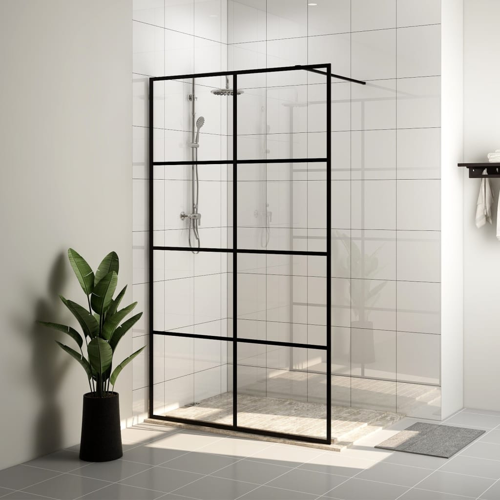 Duschwand für Begehbare Dusche mit Klarem ESG Glas 100x195 cm