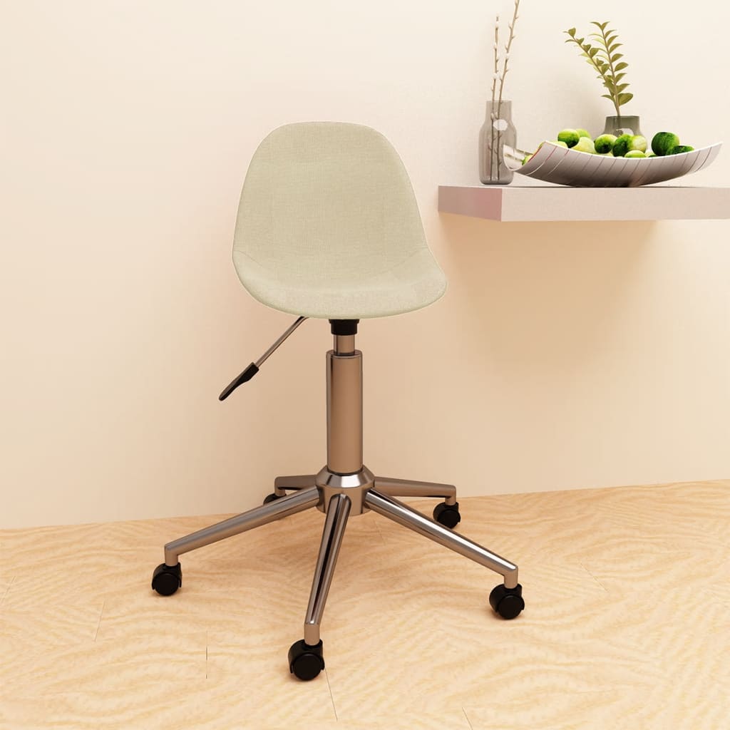 Bürostuhl Drehbar Creme Stoff