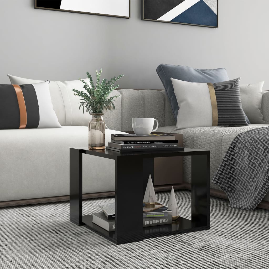 Couchtisch Schwarz 40x40x30 cm Holzwerkstoff