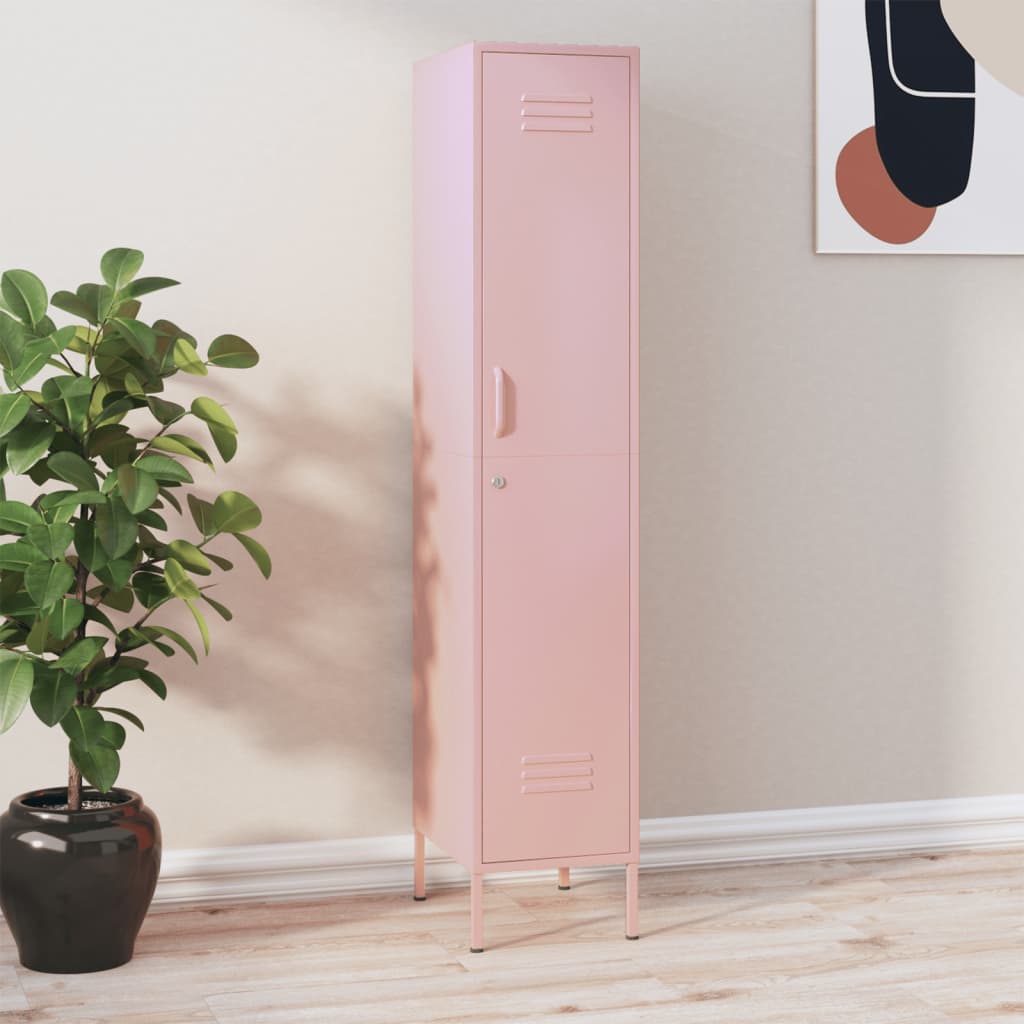 Schließfachschrank Rosa 35x46x180 cm Stahl