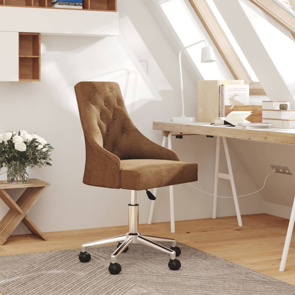 Bürostuhl Drehbar Braun Stoff