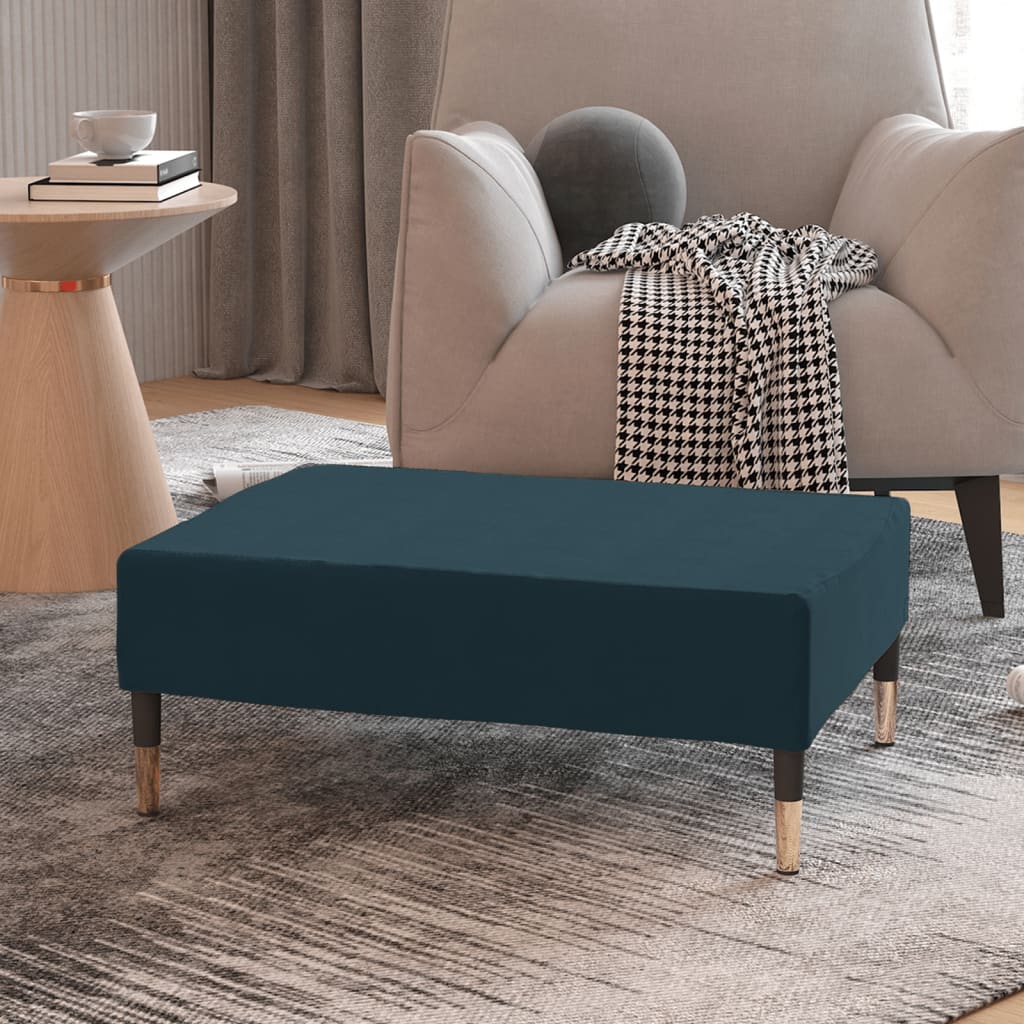 Fußhocker Blau 78x56x32 cm Samt