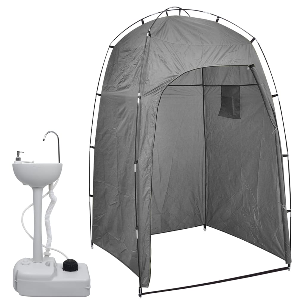 Tragbarer Camping-Handwaschbecken mit Zelt 20 L