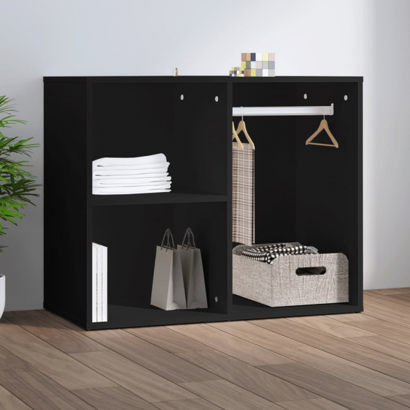 Kleiderschrank Schwarz 80x40x65 cm Holzwerkstoff