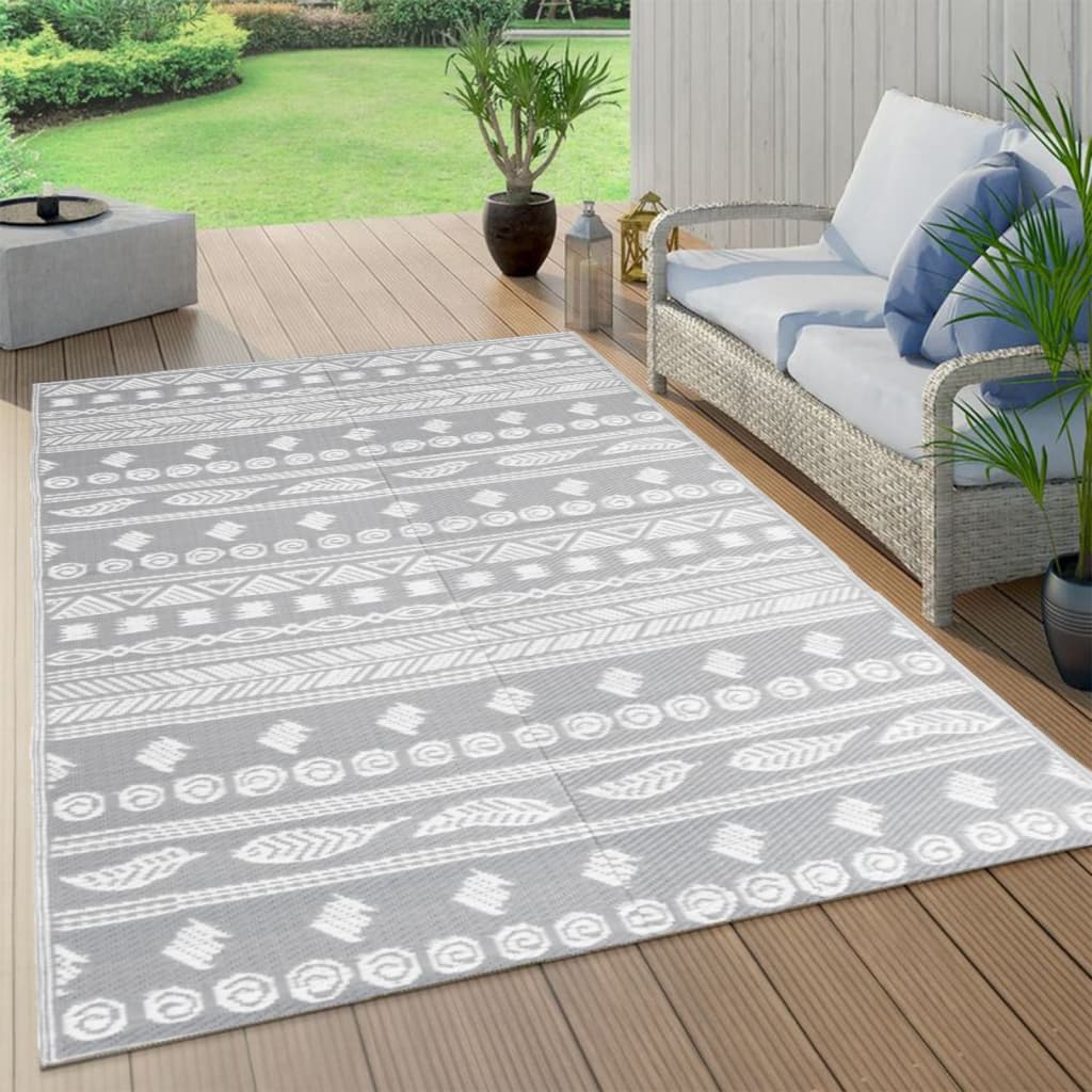 Outdoor-Teppich Grau 120x180 cm PP