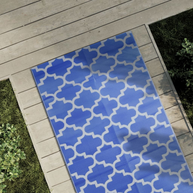 Outdoor-Teppich Blau 80x250 cm PP